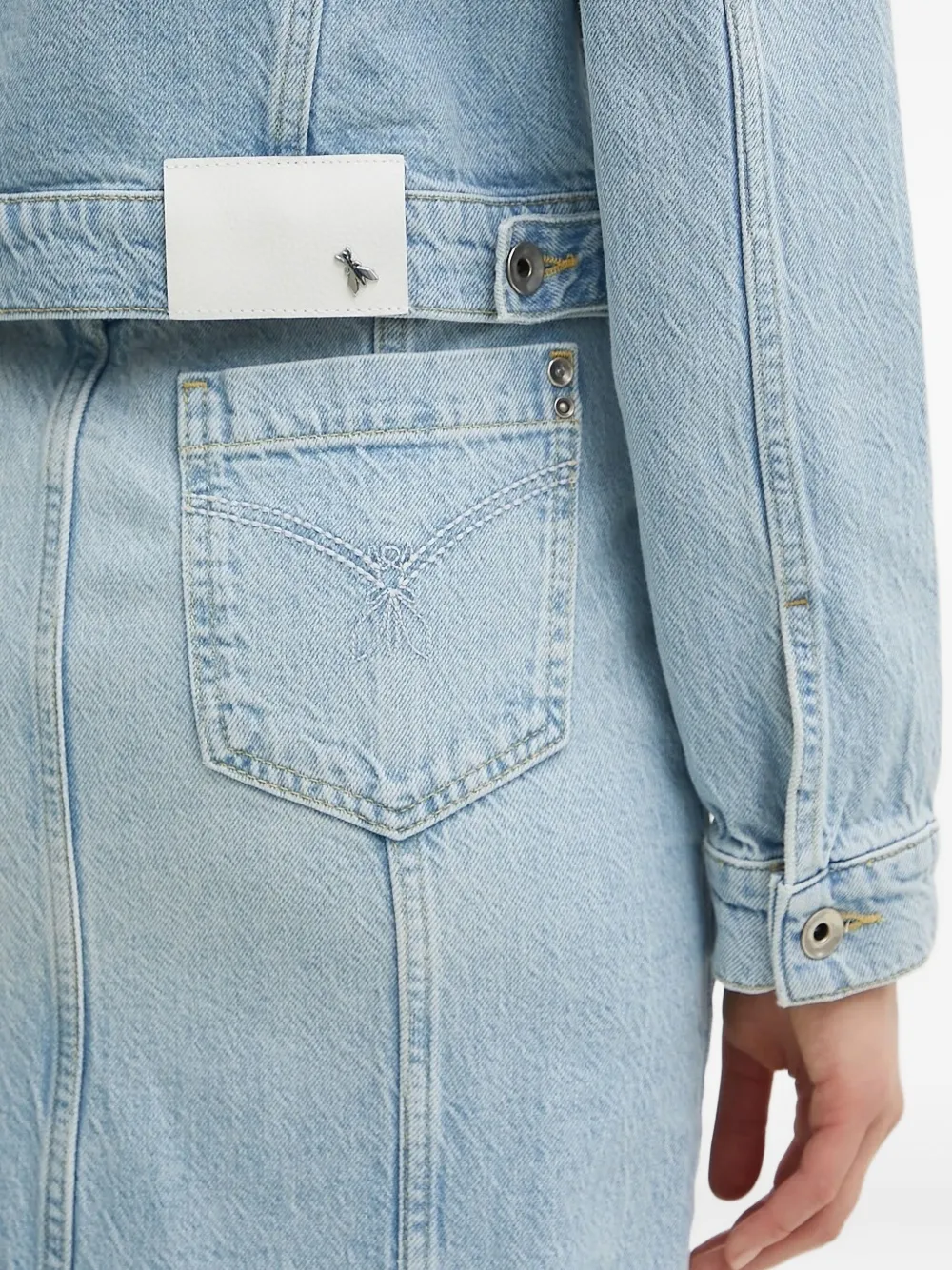 Patrizia Pepe Essential Jacket In Blue