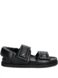 Patrizia Pepe dual-strap slide sandals - Black