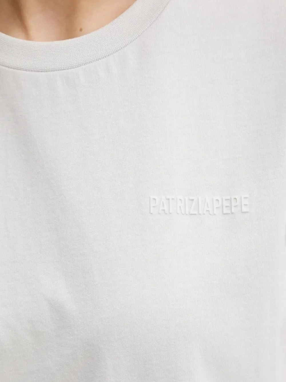 Patrizia Pepe T-shirt met geborduurd logo Wit