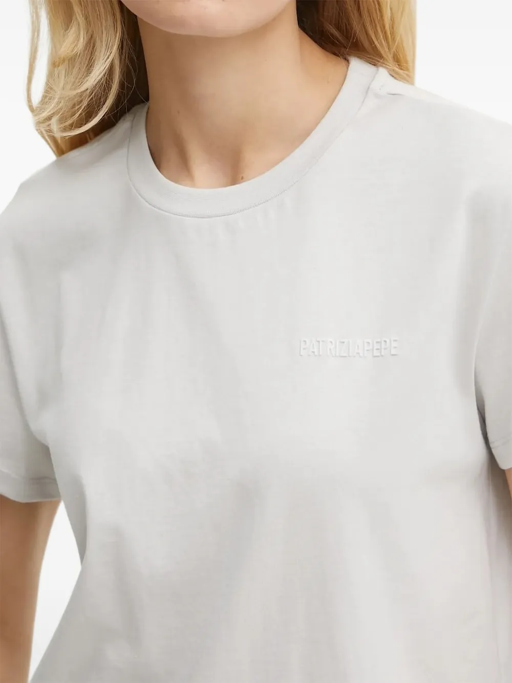 Patrizia Pepe T-shirt met geborduurd logo Wit