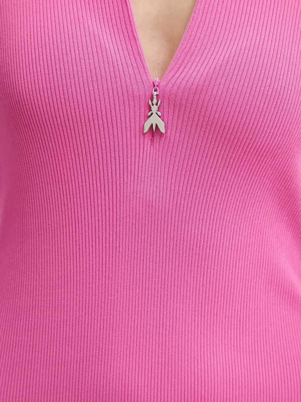 Patrizia Pepe Midi-jurk met V-hals Roze
