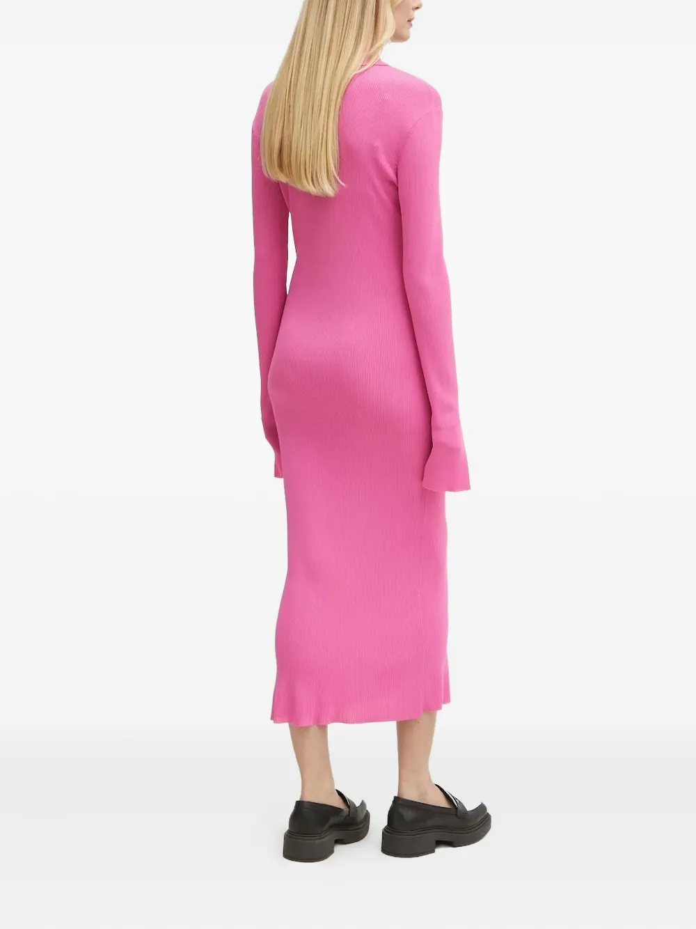 Patrizia Pepe Midi-jurk met V-hals Roze