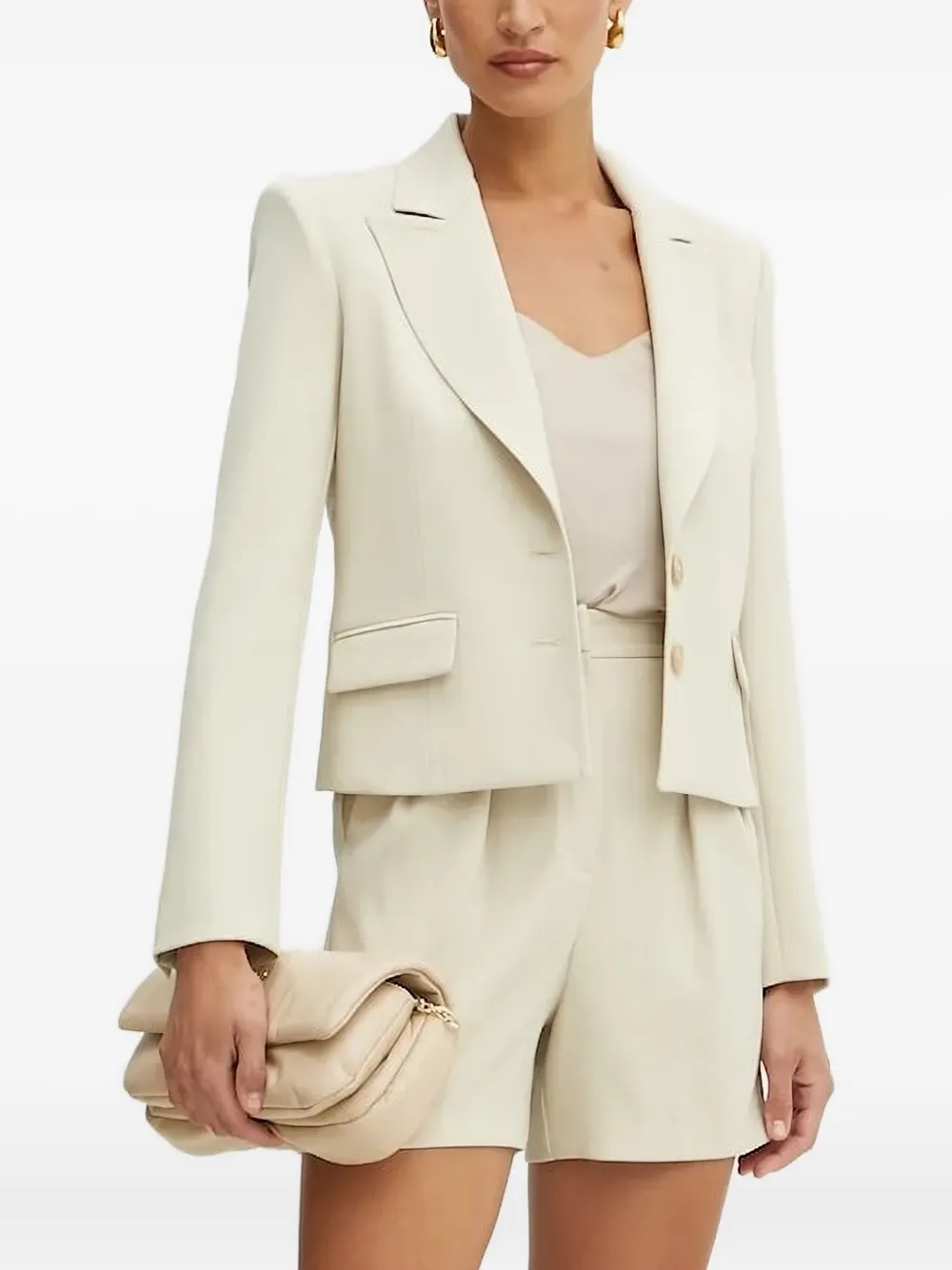 Patrizia Pepe logo-plaque blazer | Neutrals | Image 1