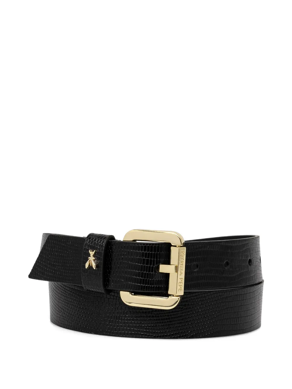 Patrizia Pepe Leather Belt In Black