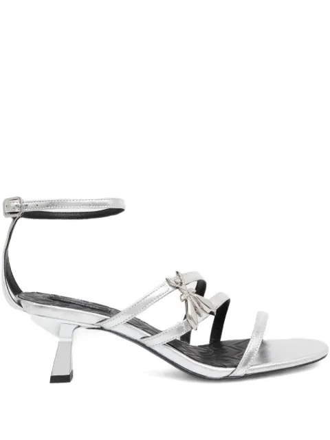 Patrizia Pepe 65mm metallic strappy sandals
