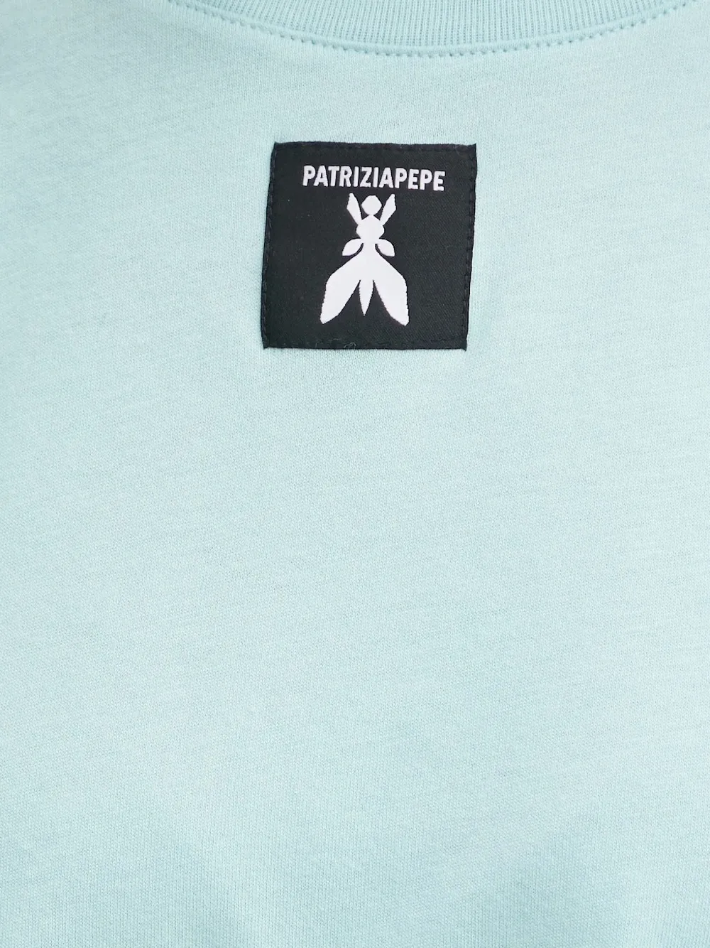 Patrizia Pepe T-shirt met logopatch Blauw