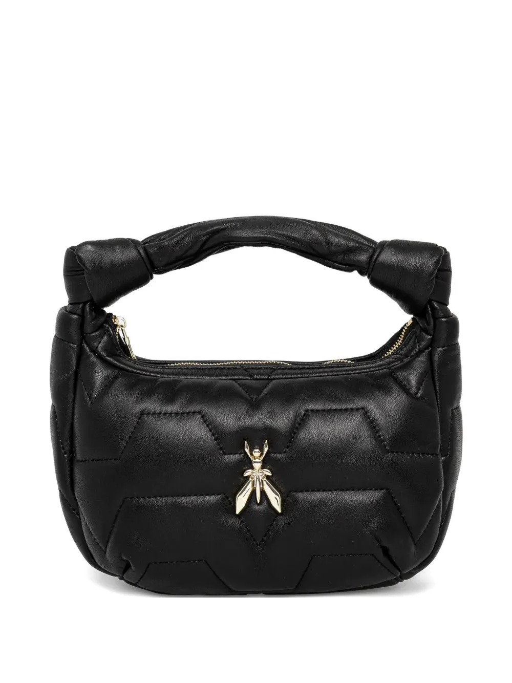 Patrizia Pepe Leather Shoulder Bag In Black