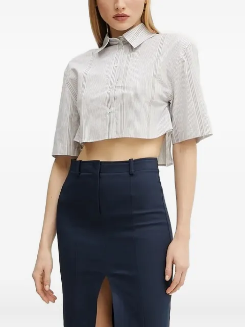Patrizia Pepe striped cropped shirt