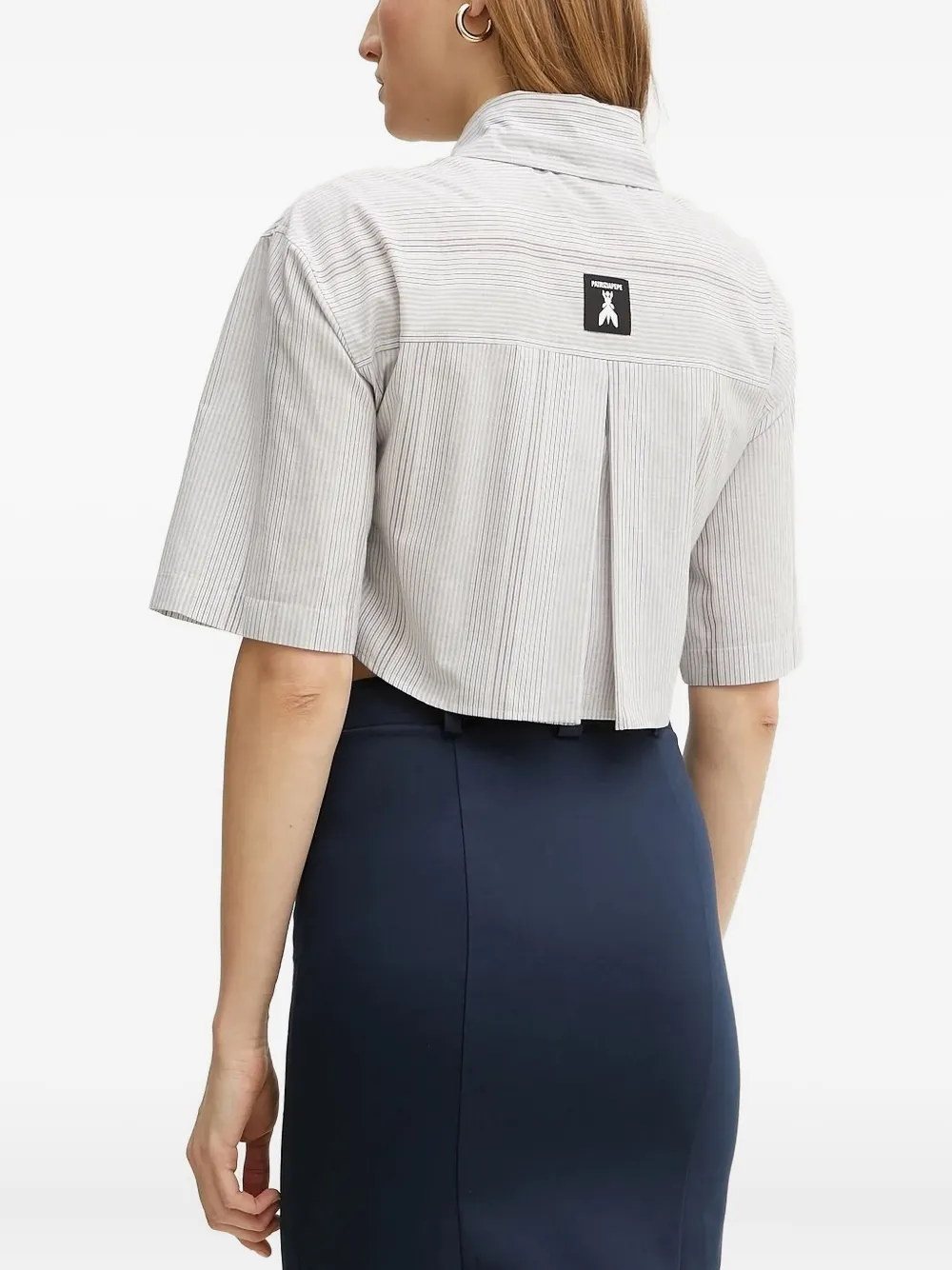 Patrizia Pepe striped cropped shirt | Shirts | Image 2