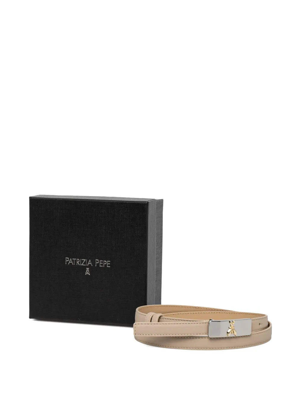 Patrizia Pepe Riem met logogesp Beige