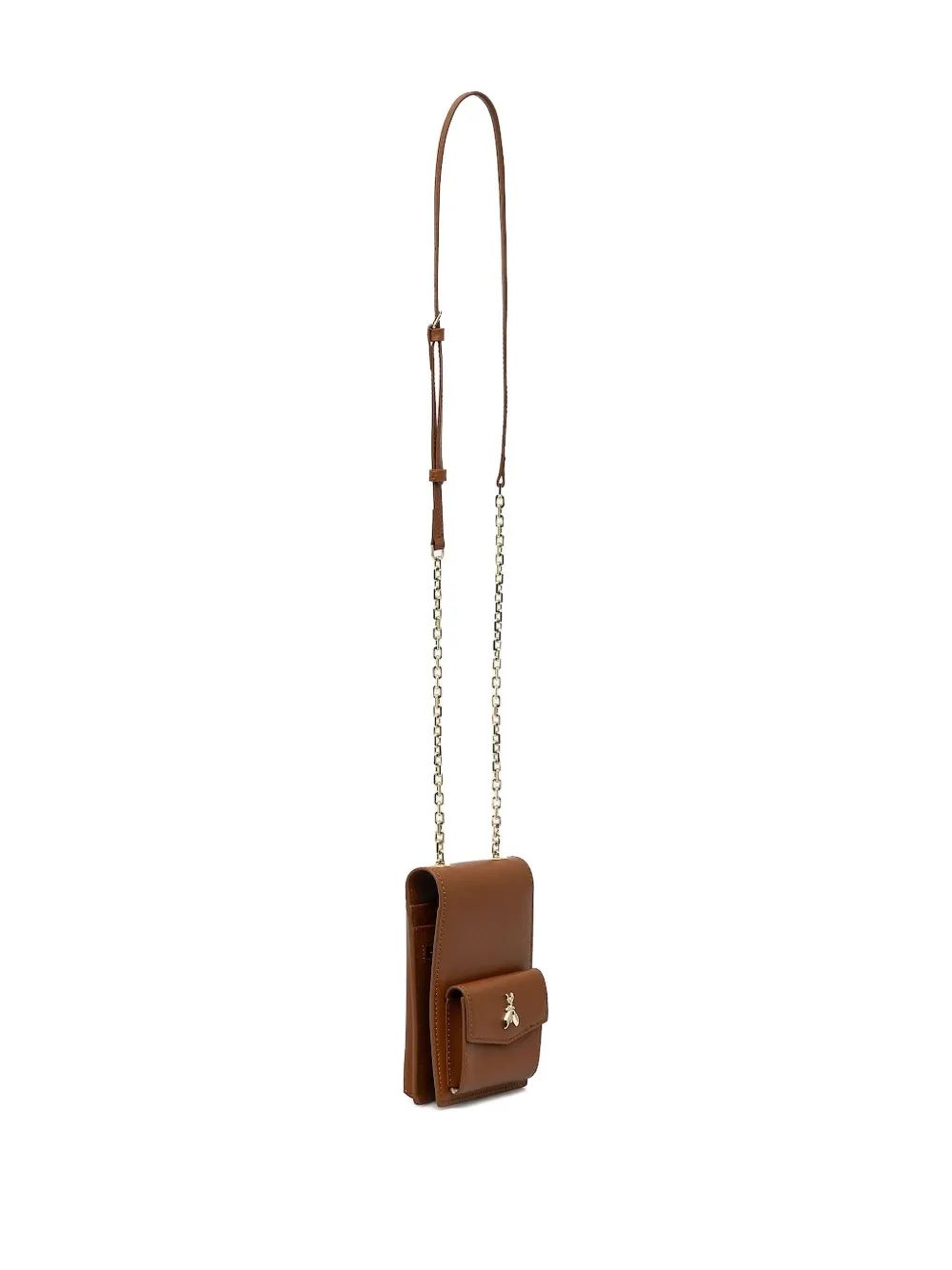 Patrizia Pepe Chain-strap Flap-pocket Bag In Brown