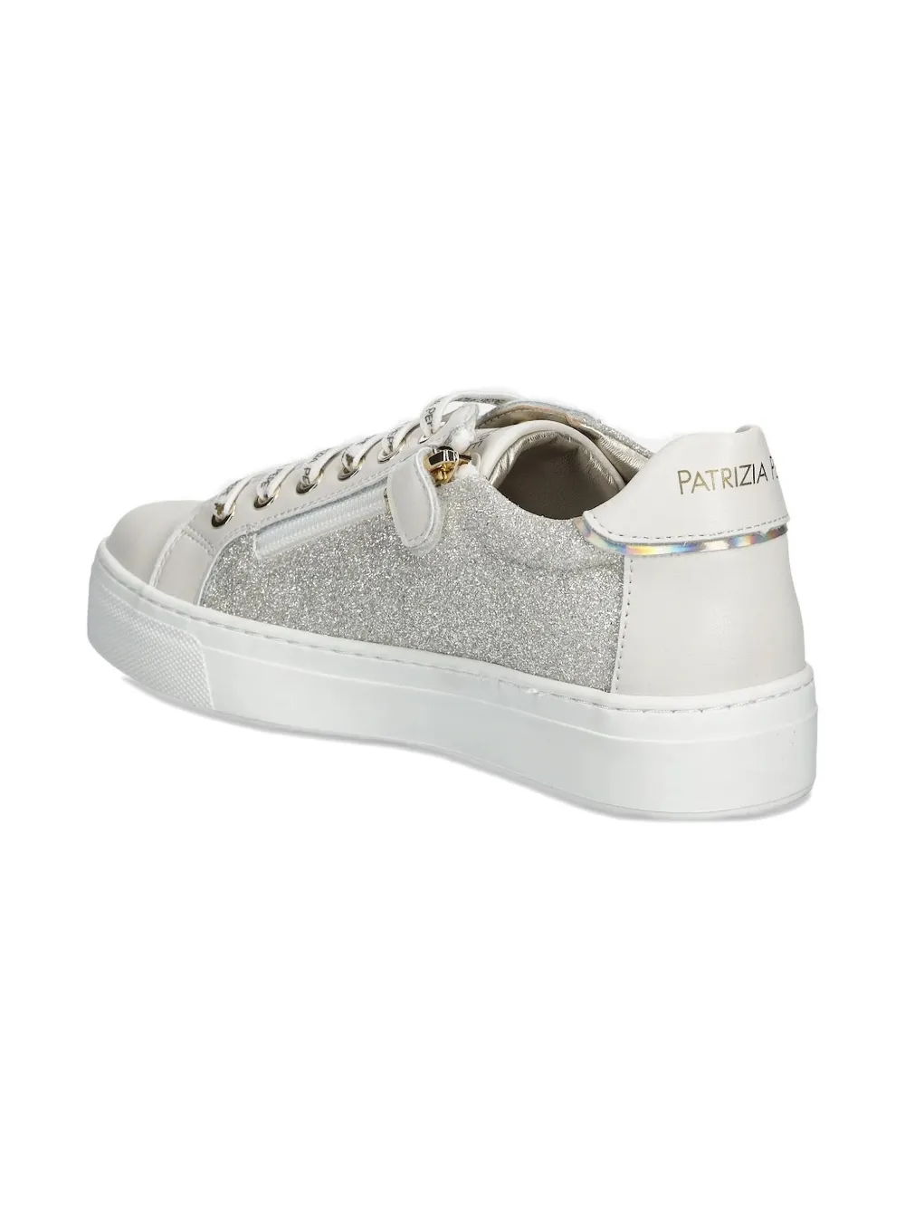 Patrizia Pepe girl glitter-finish lace-up sneakers | Girls Shoes | Image 2