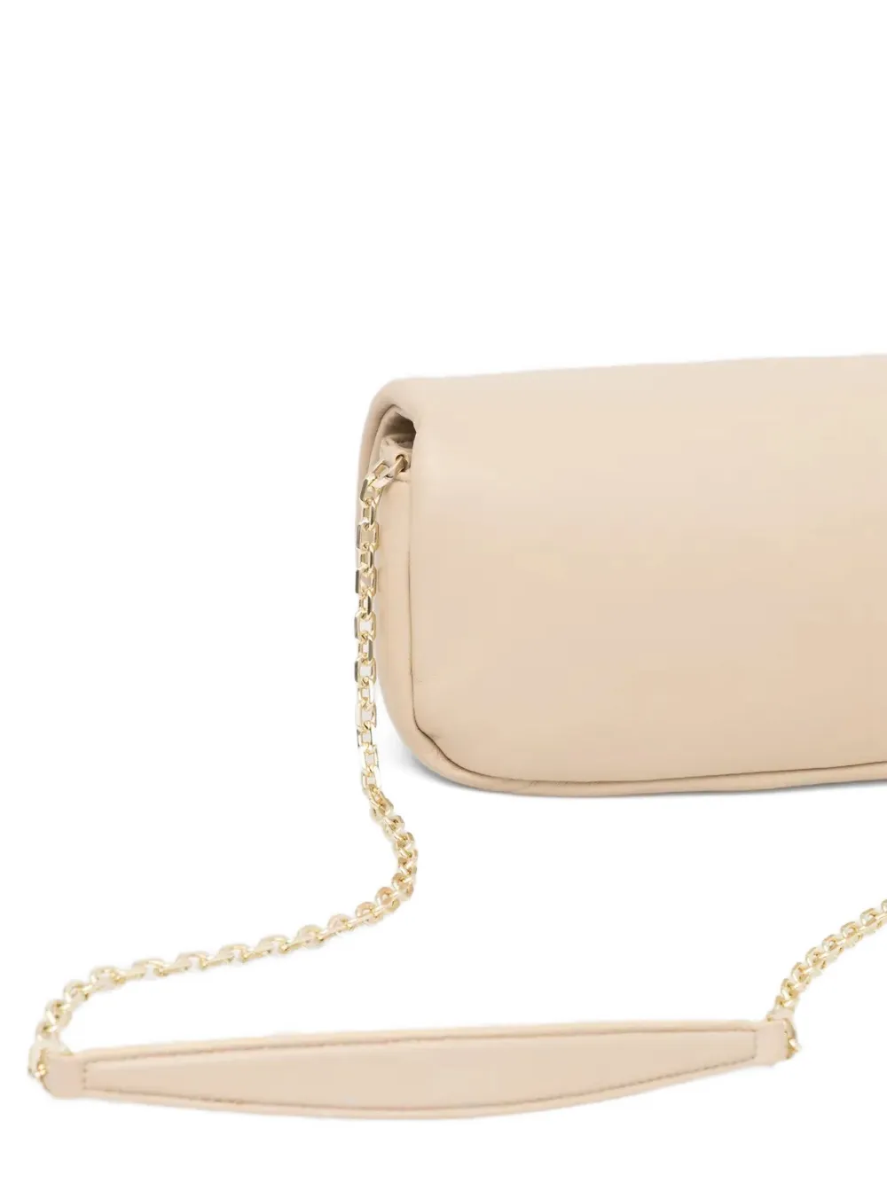 Patrizia Pepe Clutch met kettinghengsel Beige