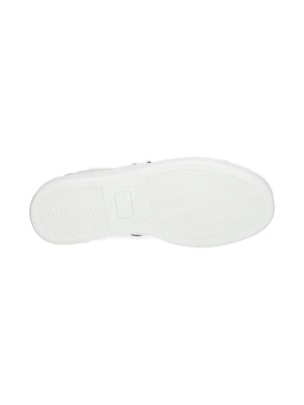 Patrizia Pepe girl glitter-effect side-zip sneakers White