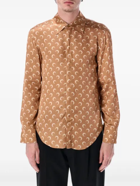 Marine Serre crescent moon-print shirt