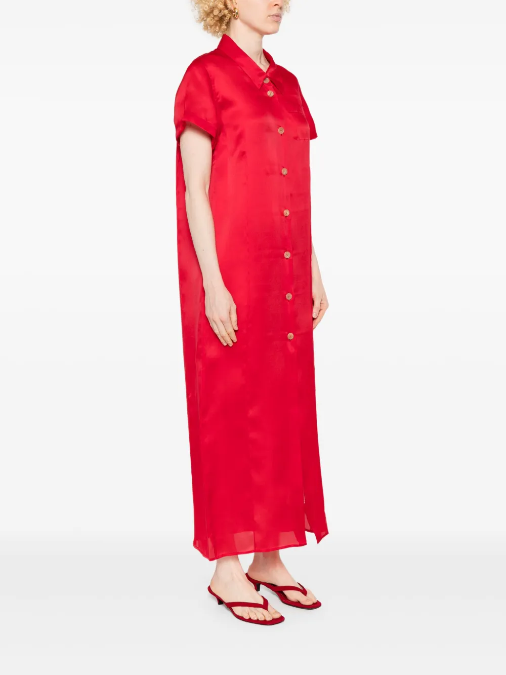 KHAITE Maxi-jurk Rood