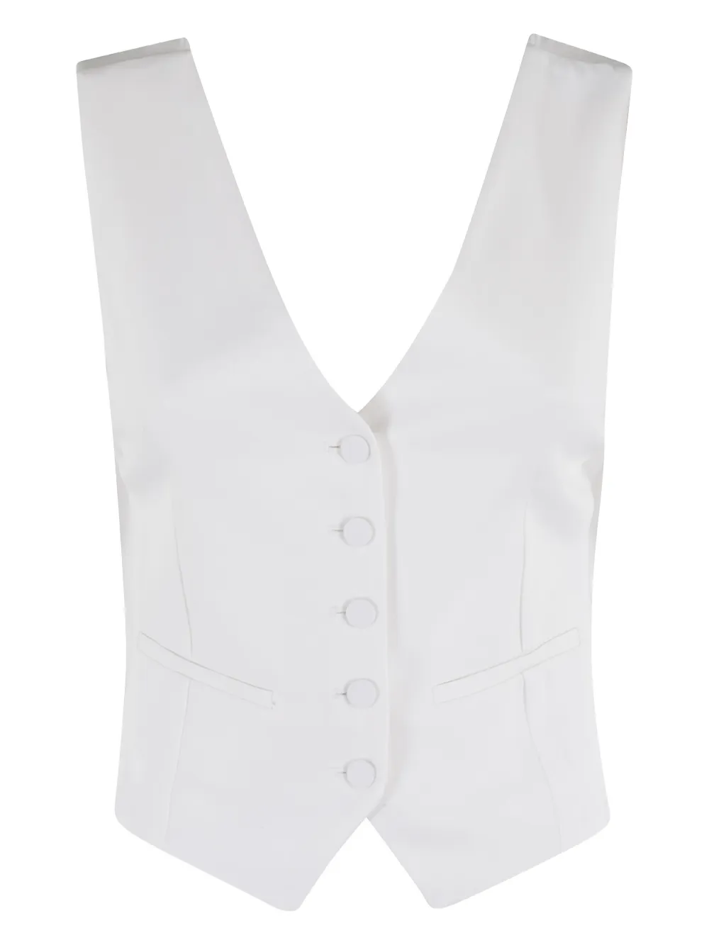 Erika Cavallini Gilet met V-hals Wit