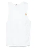 Elisabetta Franchi logo-jewel jersey tank top - White