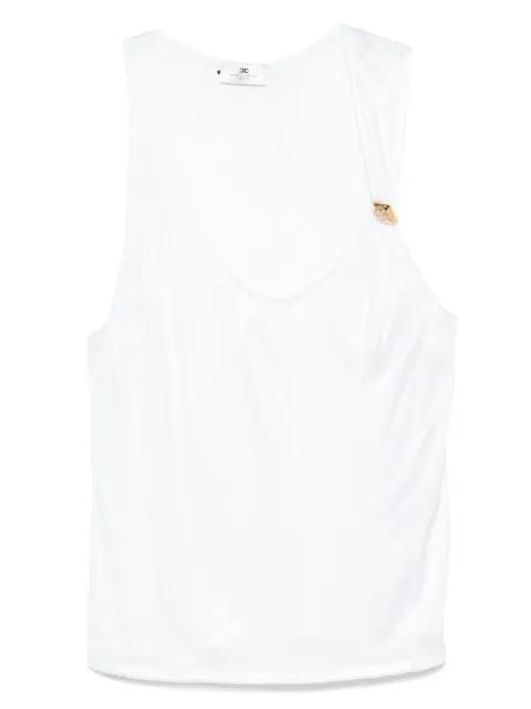 Elisabetta Franchi logo-jewel jersey tank top