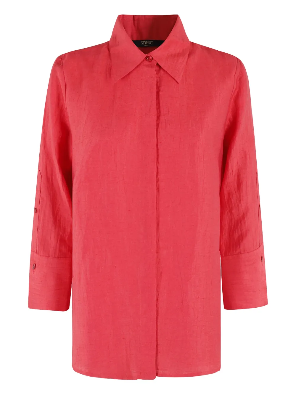 Seventy pin-tuck detail shirt | Red | Image 1
