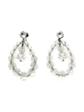 Jennifer Gibson Jewellery 1910s crystal-embellished hoops - Silver