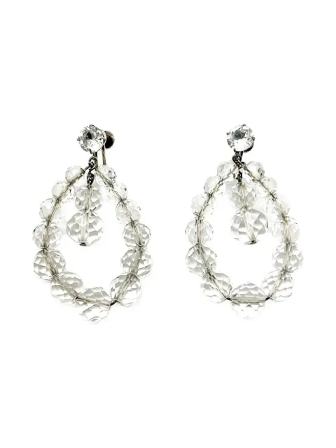 Jennifer Gibson Jewellery 1910s crystal-embellished hoops