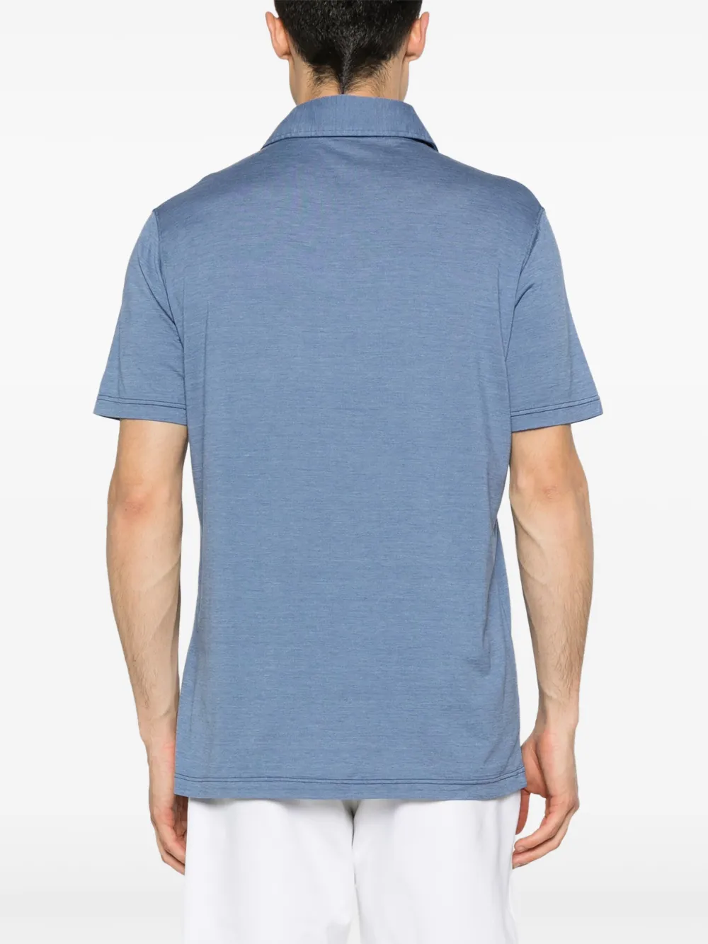 KITON MÉLANGE-EFFECT POLO SHIRT 