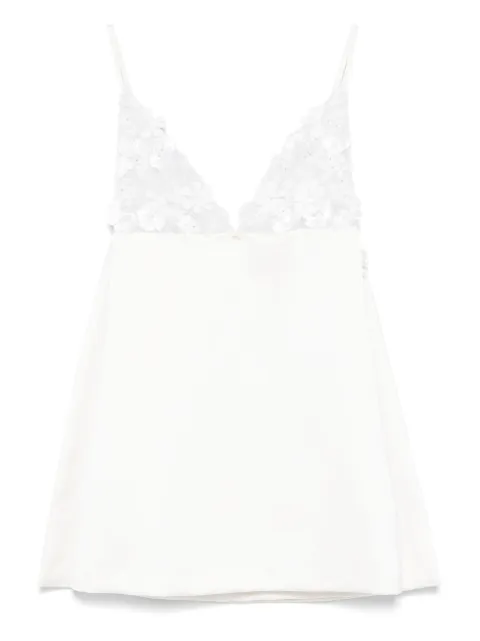 Elisabetta Franchi floral-appliqué mini dress