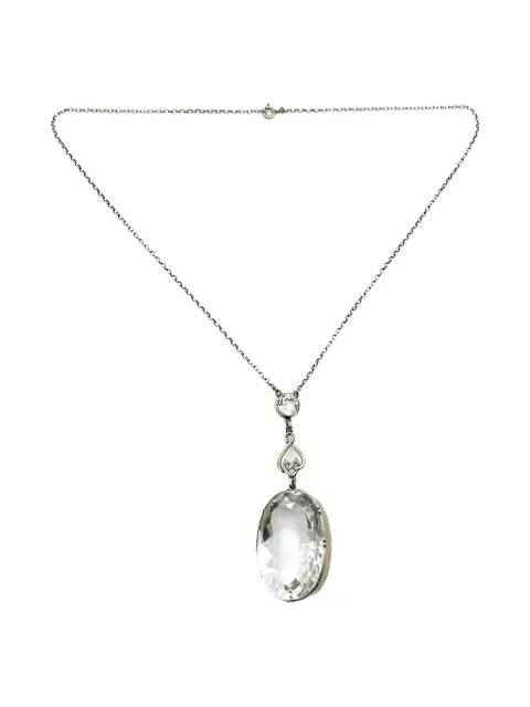 Jennifer Gibson Jewellery قلادة كلاسيكية بزينة كريستال من عقد التسعينيات