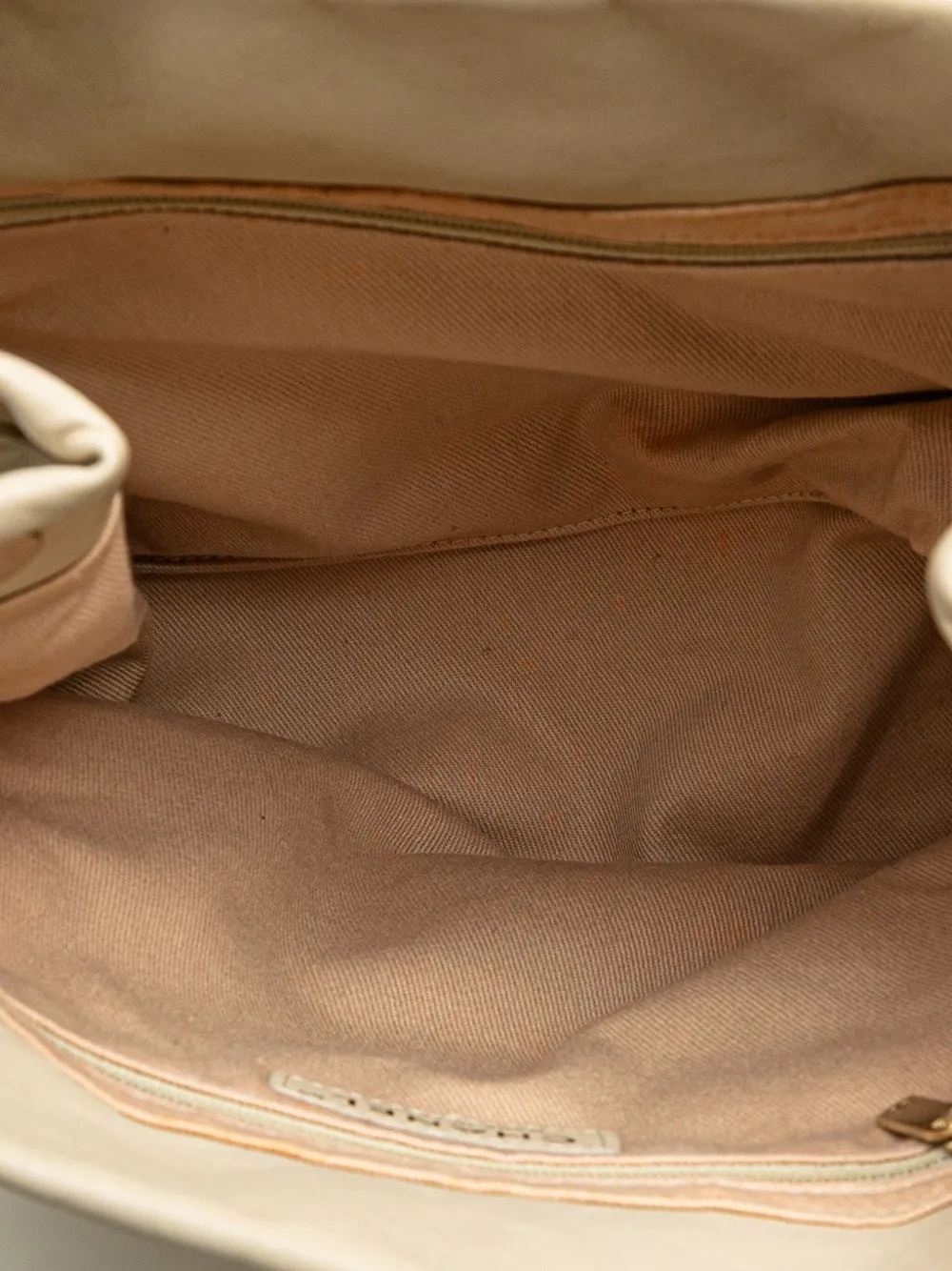 Pre-owned Chanel 2002-2003 Lambskin Logo Camellia Tote Bag In Brown