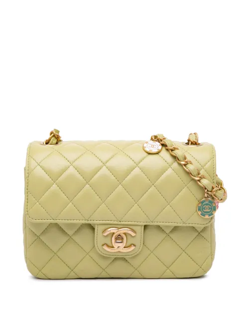 CHANEL Pre-Owned 2021-2024 Small Classic Lambskin Casino Royale Charms Single Flap crossbody bag