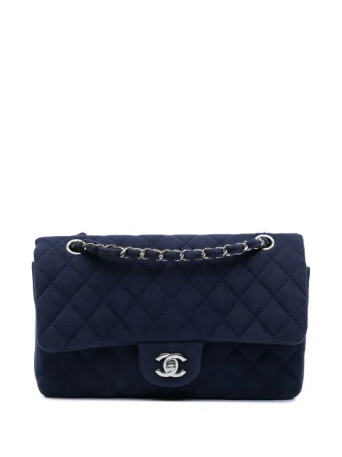 CHANEL Pre-Owned 2017-2018 Medium Classic Jersey Double Flap shoulder bag