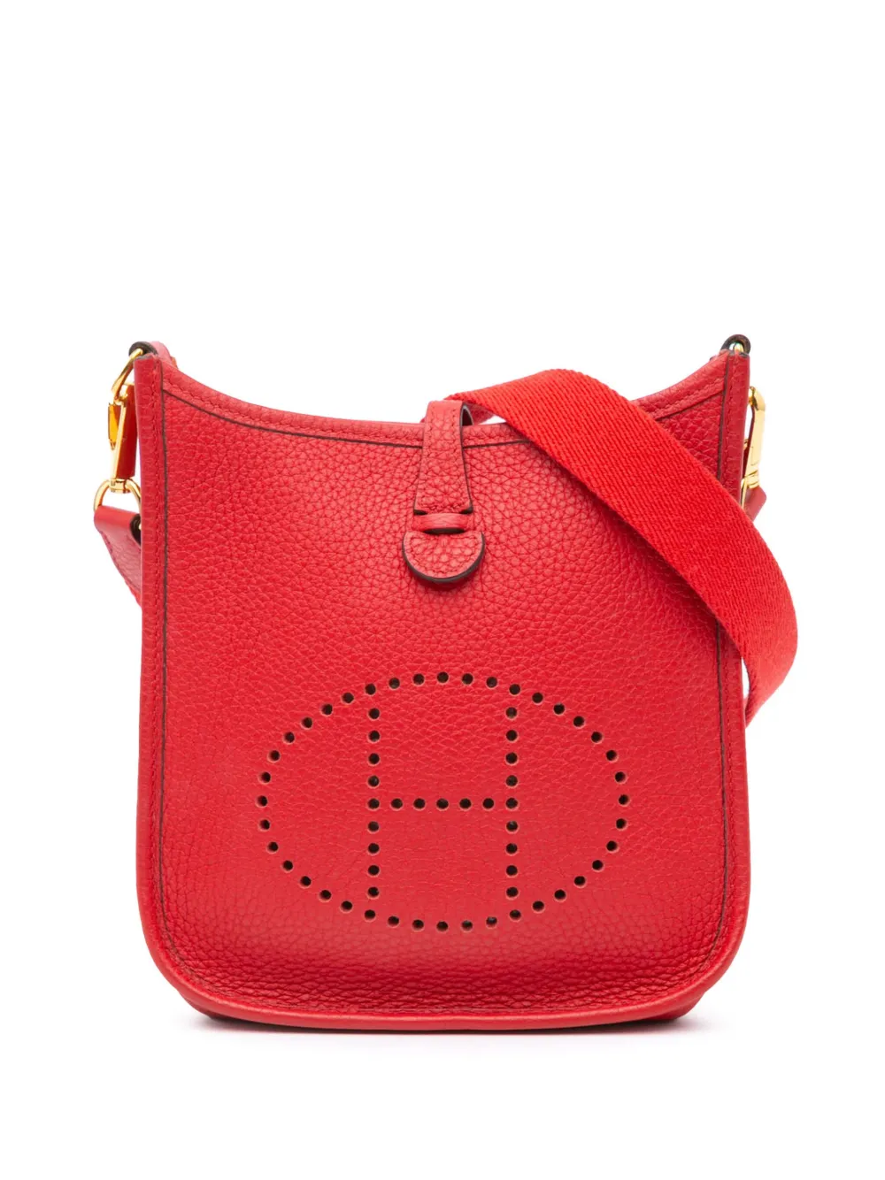 Hermès Pre-Owned 2023 クレマンス エヴリン TPM ショルダーバッグ - レッド Hermès Pre-Owned 2023 クレマンス エヴリン TPM ショルダーバッグ - レッド