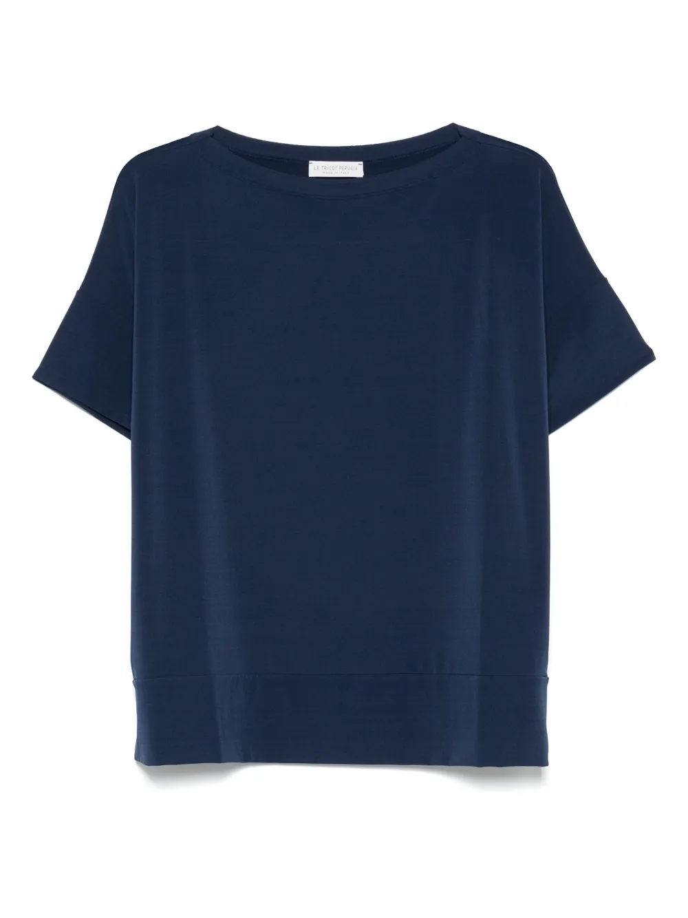 cowl-neck T-shirt