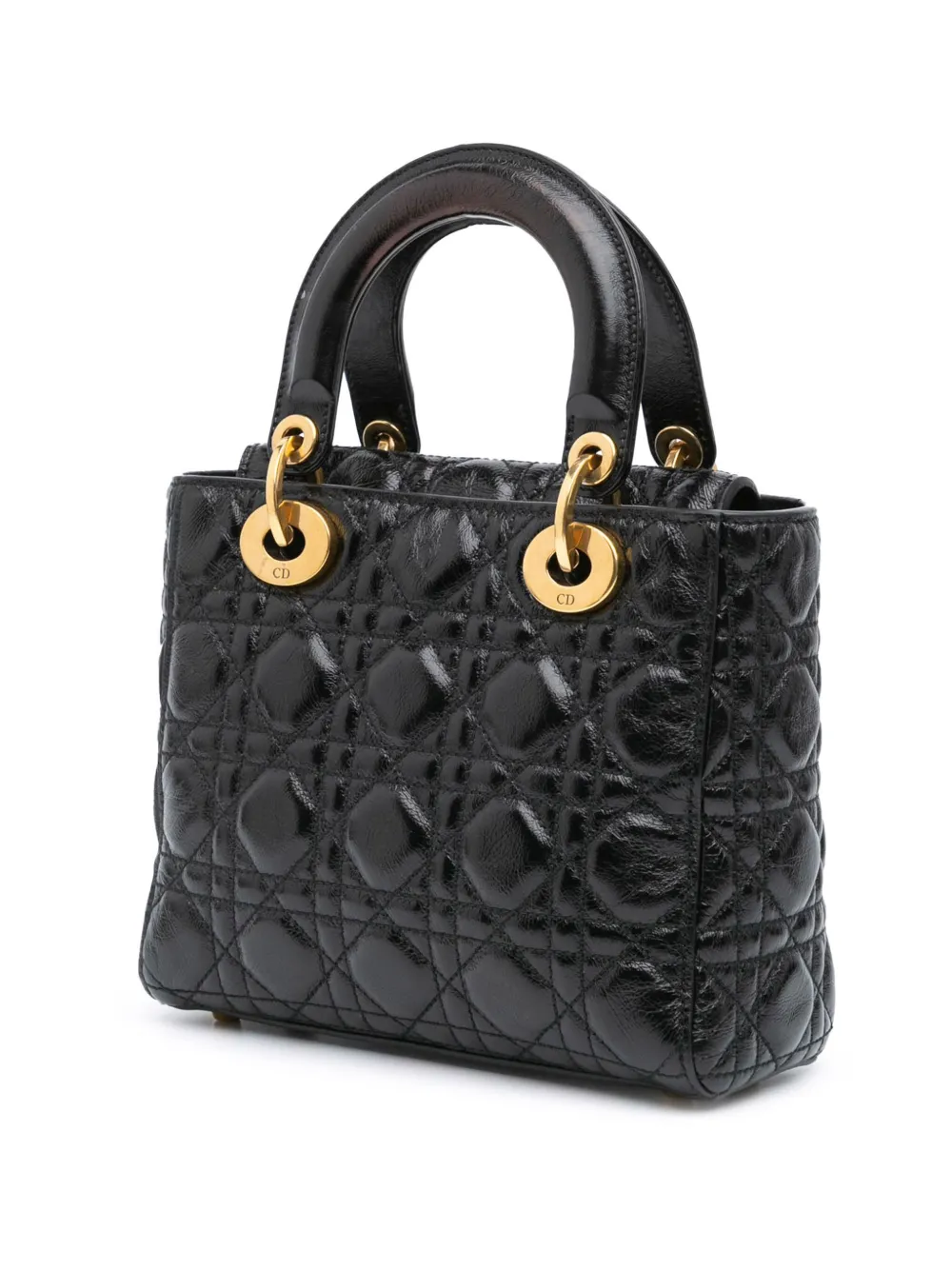 Christian Dior Pre-Owned 2018 Small Crinkled Patent Cannage My ABCDior Lady Dior satchel | Pre-Owned | Image 2