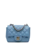 CHANEL Pre-Owned 2020 Mini Square Classic Lambskin Single Flap crossbody bag - Blue