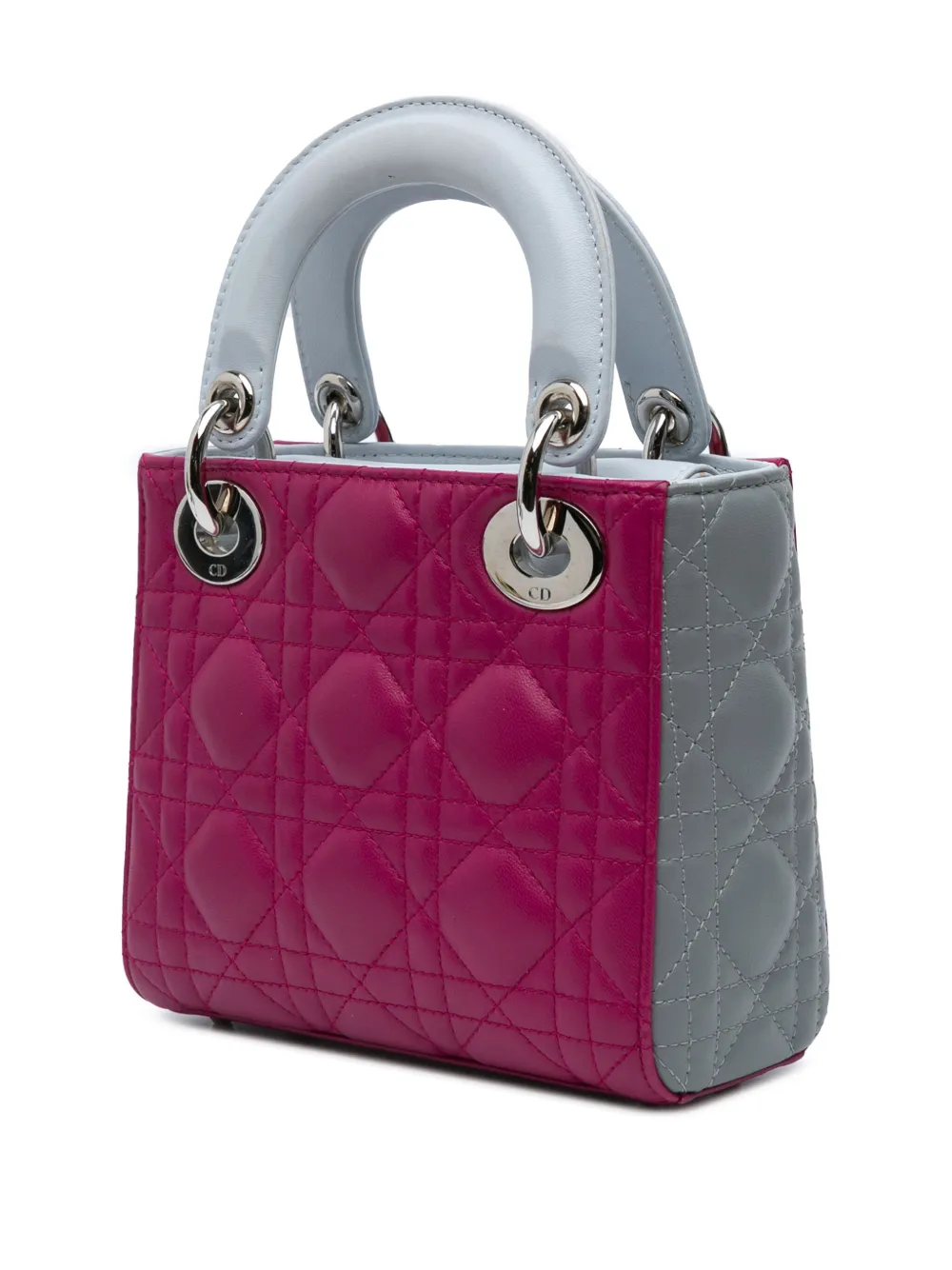 Christian Dior Pre-Owned 2014 Mini Tricolor Lambskin Cannage Lady Dior satchel | كلاسيكيات | Image 2