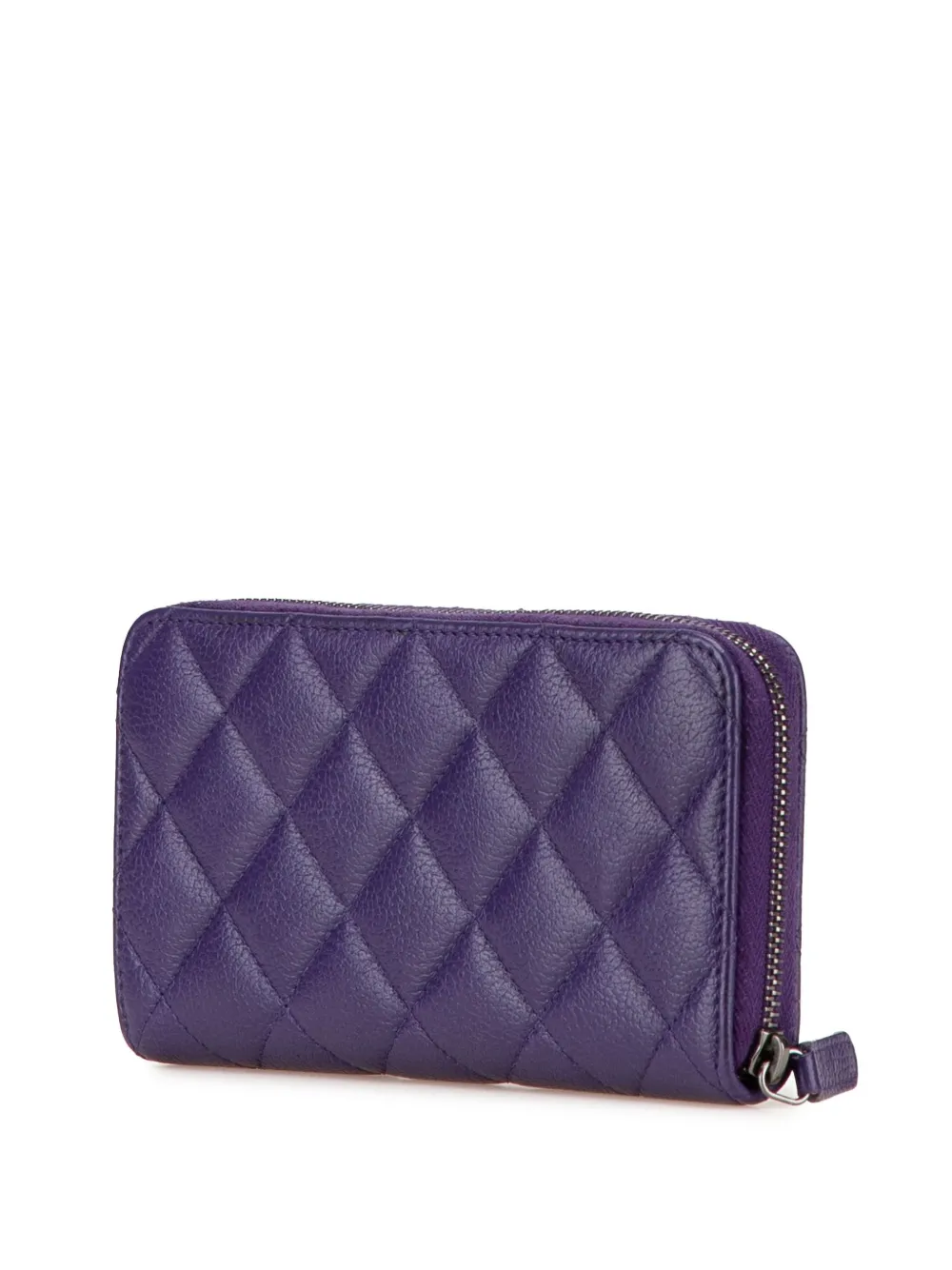 CHANEL Pre-Owned 2015-2016 Quilted Calfskin Button CC Zip Around Wallet long wallets | Image 2
