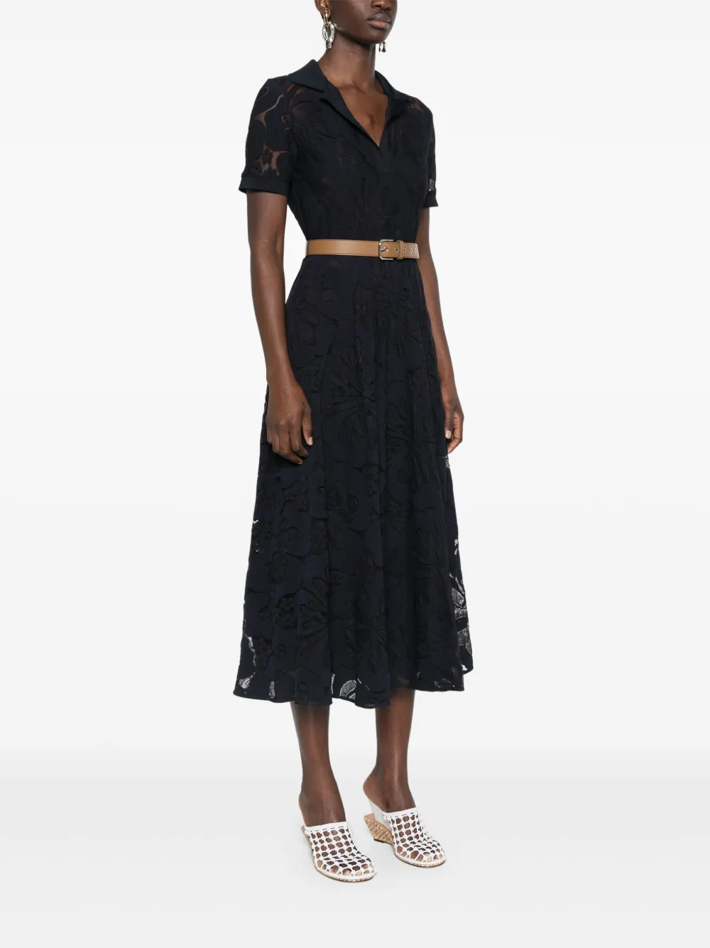 Max Mara Lambro midi-jurk Blauw