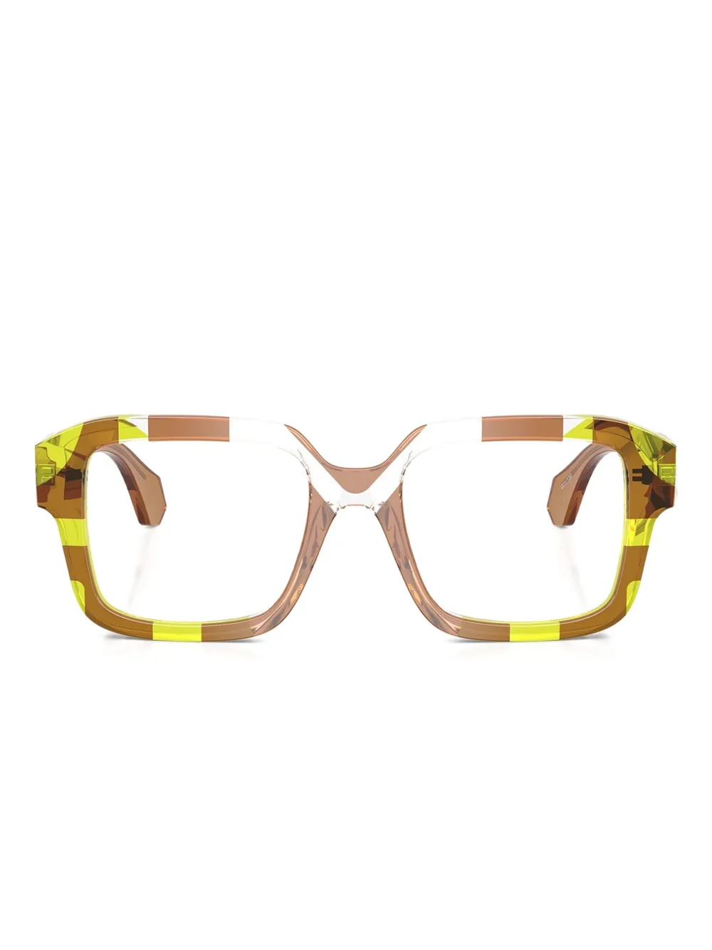 Alain Mikli olive-green geometric frame glasses - 003 Pointille Olive Alain Mikli olive-green geometric frame glasses - 003 Pointille Olive