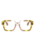 Alain Mikli geometric frame glasses - 003 Pointille Olive