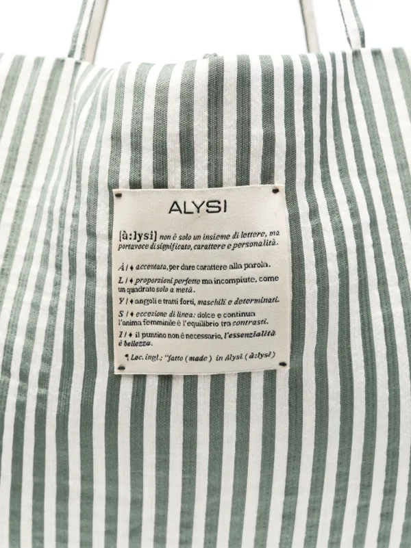 Alysi Striped Tote Bag | Neutrals | FARFETCH CA