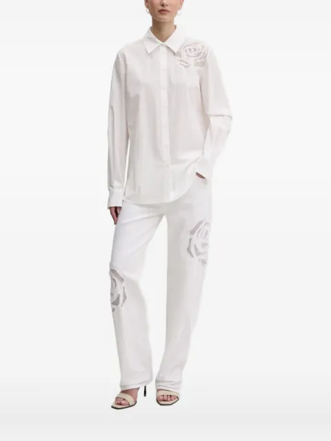 Blugirl flower-appliqué shirt
