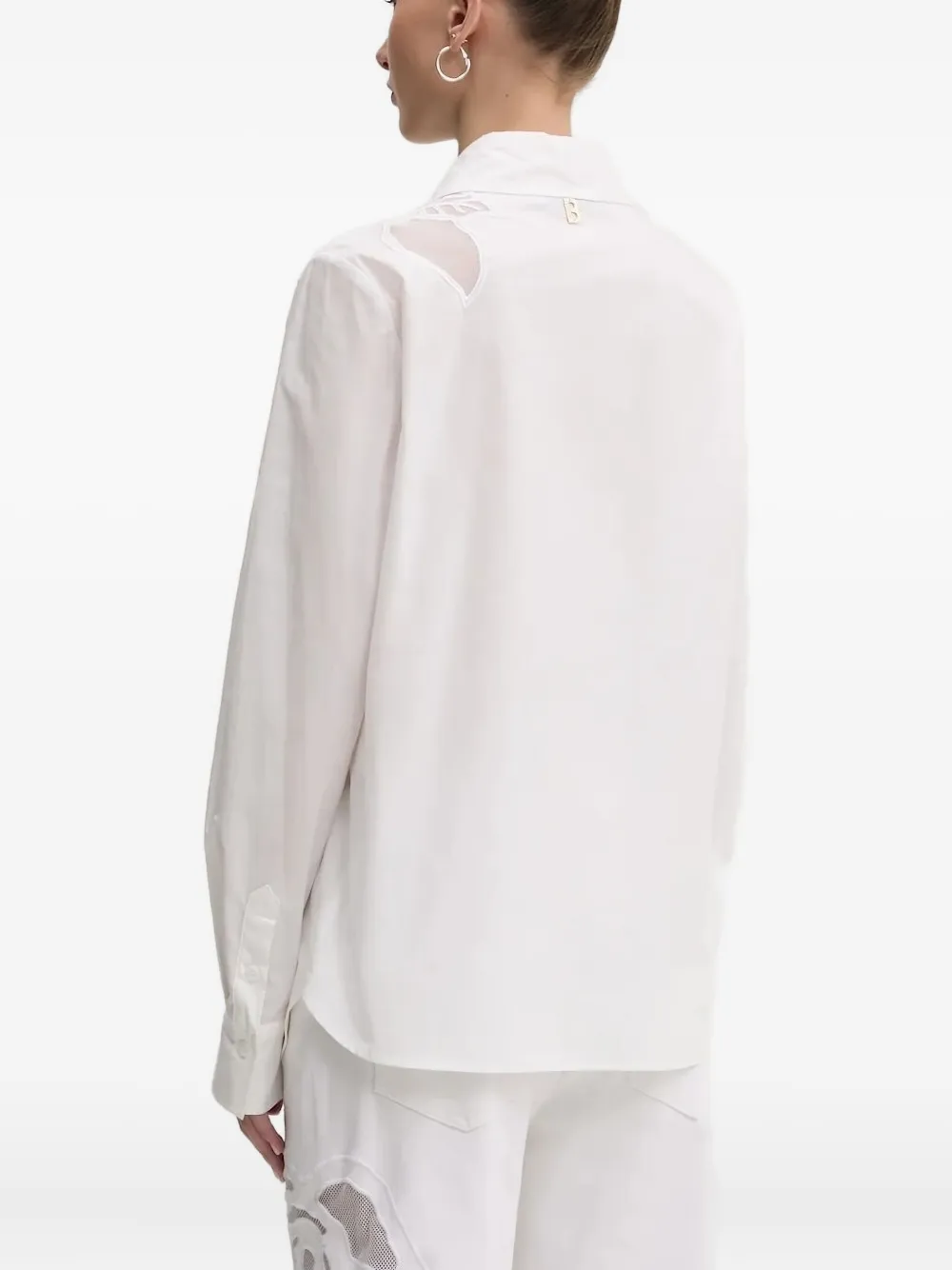 Blugirl Flower-appliqué Shirt In White