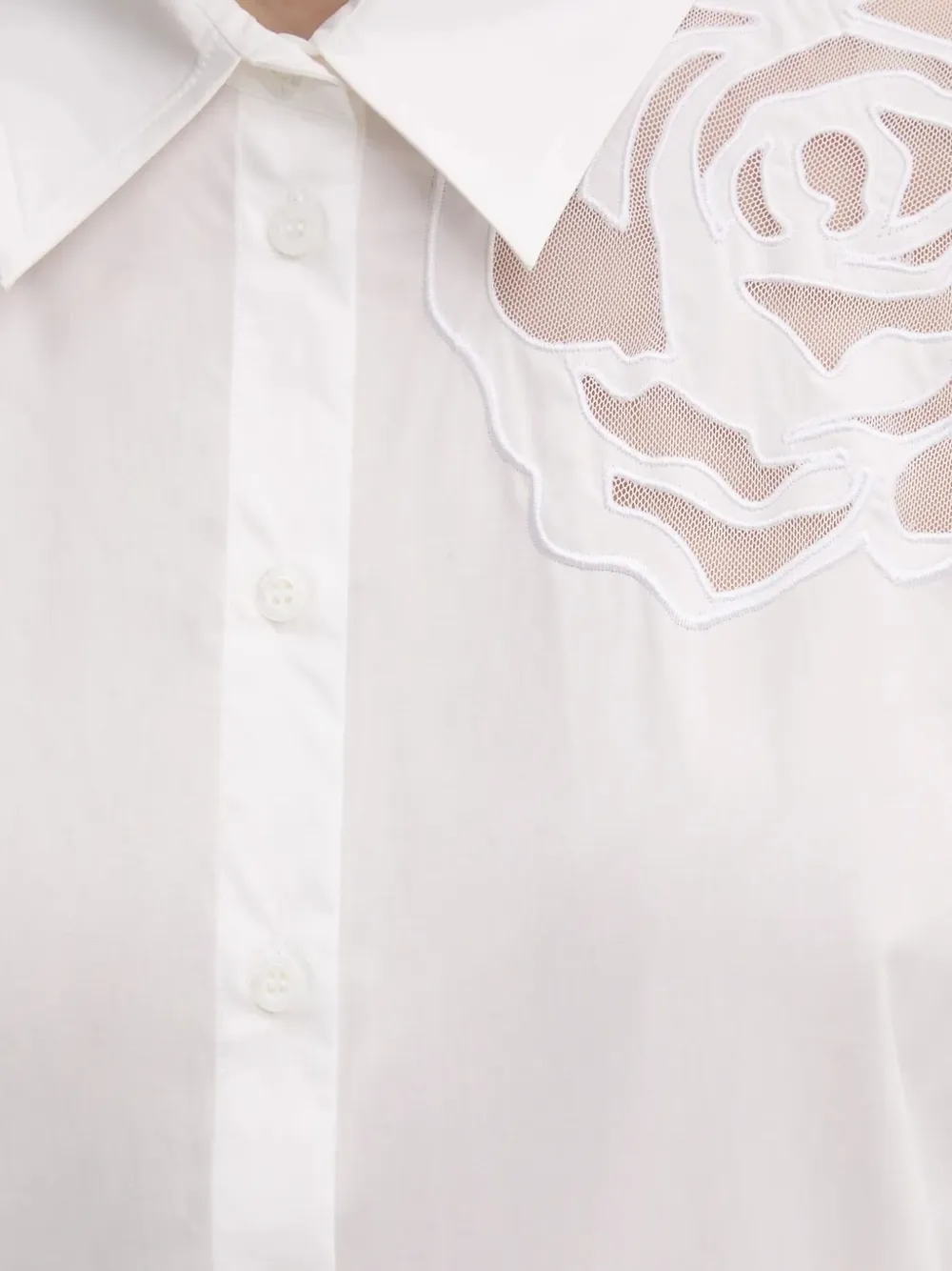 Blugirl Flower-appliqué Shirt In White