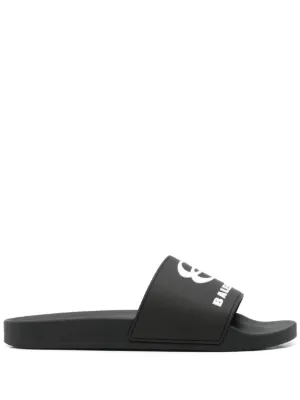 BALENCIAGA 関税込 ロゴモチーフのビーチサンダル Balenciaga ビーチサンダル - 黒 | 565547W1S801006 | THEBS