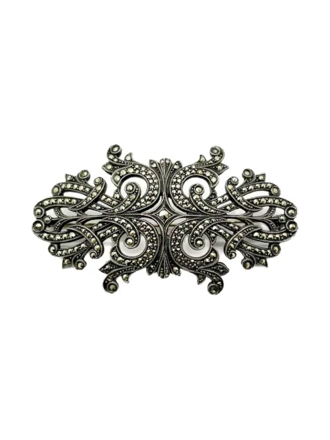 Jennifer Gibson Jewellery بروش كلاسيكي مزين بكريستال من عقد 1920