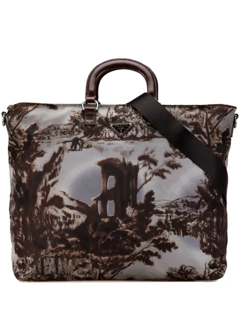 Prada Pre-Owned bolsa satchel Tessuto Stampato 2013-2024