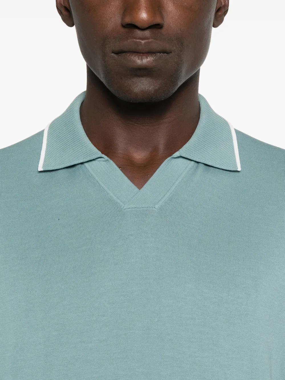 Canali Katoenen T-shirt Blauw