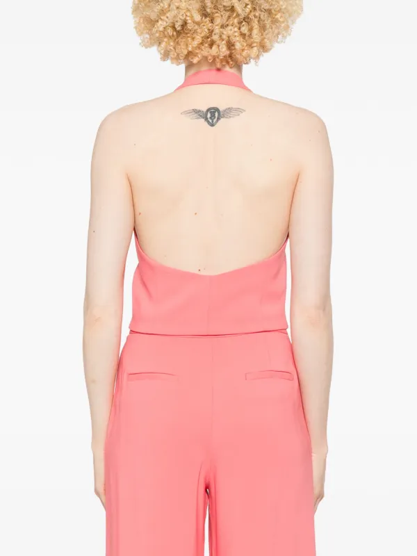 ベスト・ジレ PINKO MORETTA VEST Pinko Graffetta shiny nylon sleeveless jacket for women
